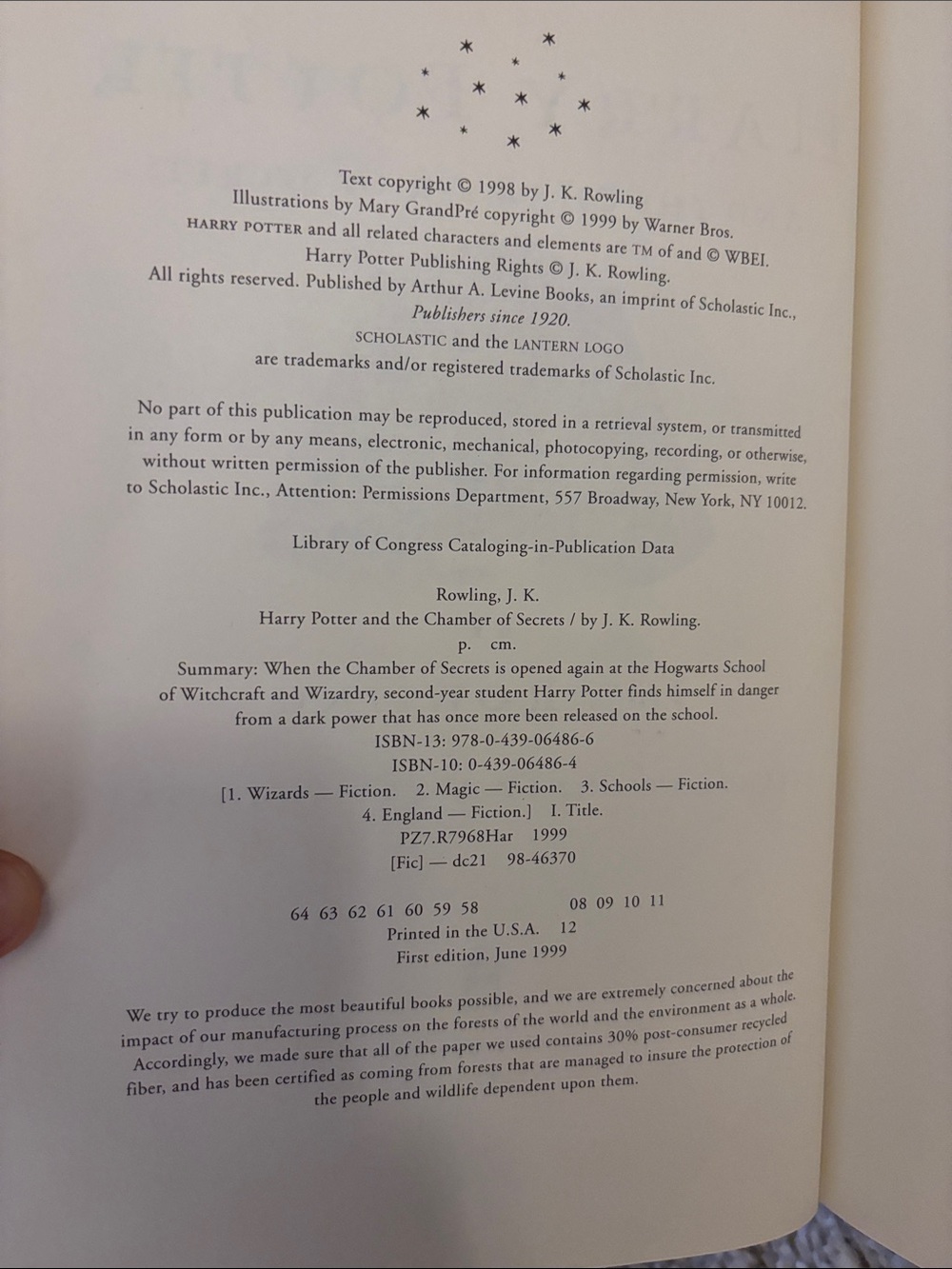 Harry Potter and the Chamber of Secrets Hardcover - Picture 2 of 4